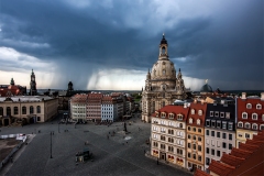 Frauenkirche Dresden Gewitterfront