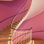 pink stairs